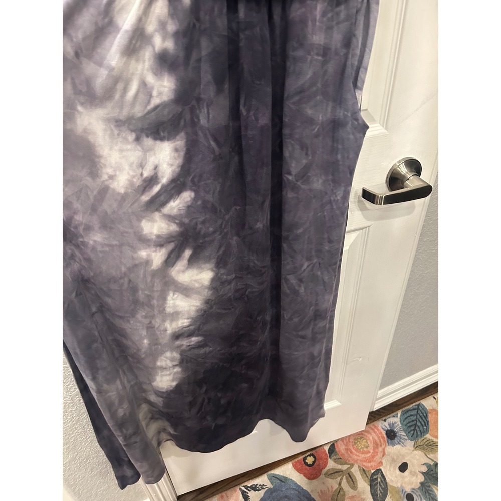 LASCANA Maxi Dress Grey‎ Tie Dye Strapless Pocket Bandeau Summer Long Dress - Picture 3 of 8